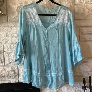 🩵Lightweight Blue Top